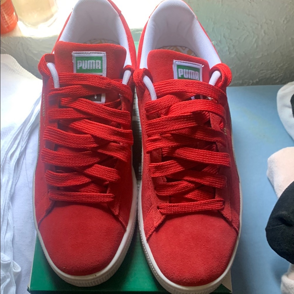 Puma Vibrant Red Suede Shoes
